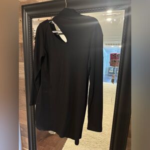 Black dress with cutout